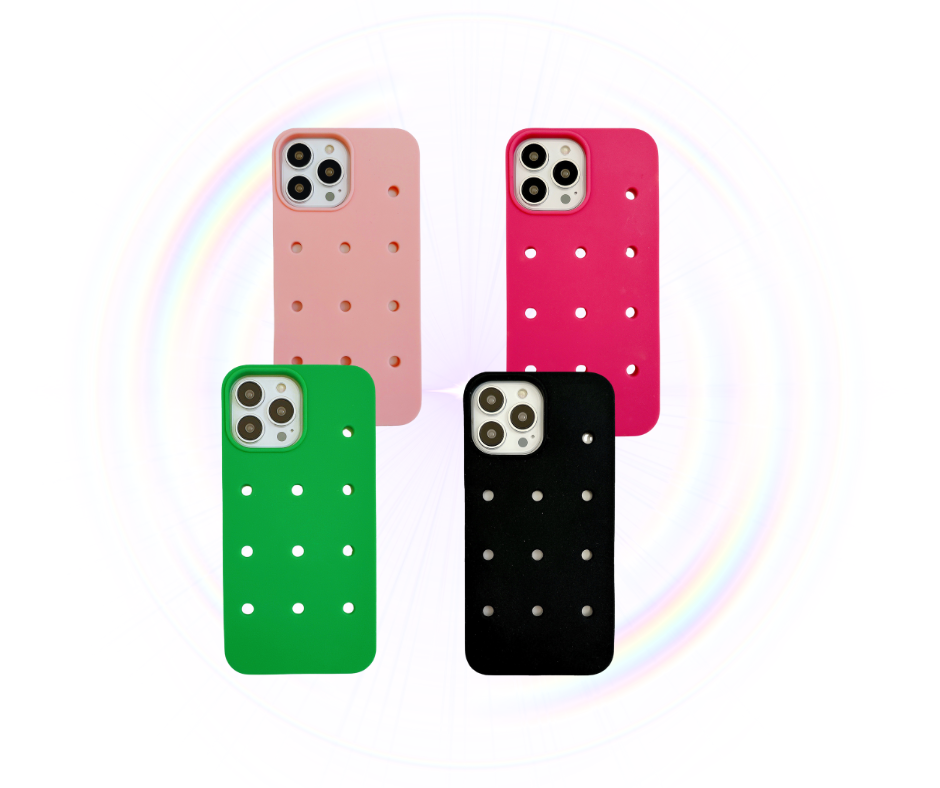 Fashion Silicone Hole DIY Charms Phone Case _THECHARMTREND_ONLINE_SHOPPING
