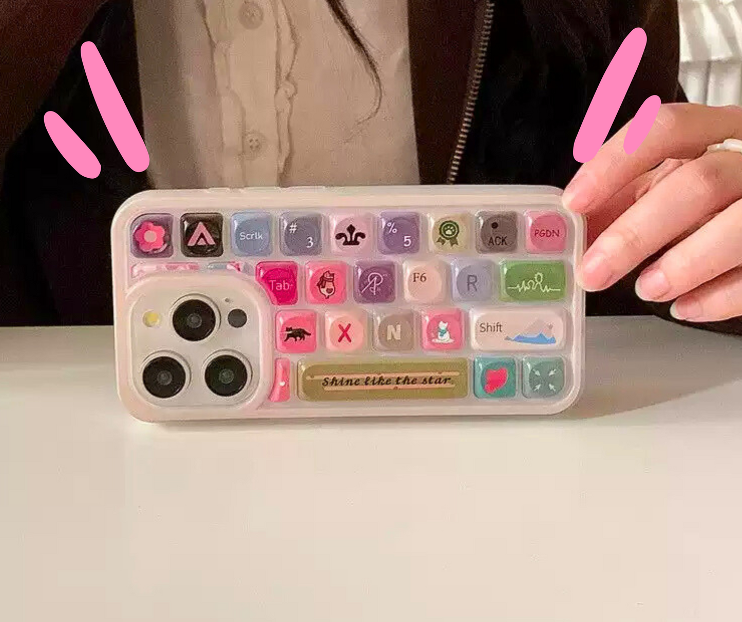Keyboard Letter Mobile Phone Case_THECHARMTREND_ONLINE_SHOPPING
