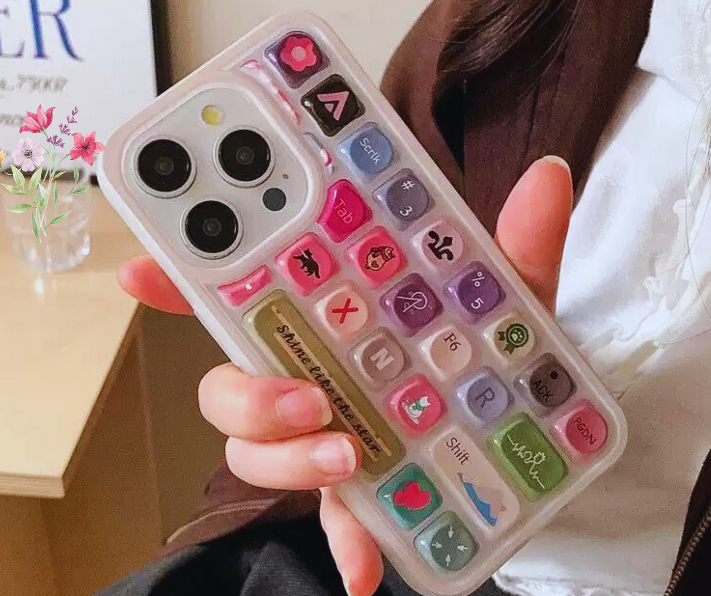 Keyboard Letter Mobile Phone Case_THECHARMTREND_ONLINE_SHOPPING