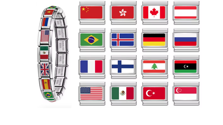 DIY Flag Charm Bracelet 