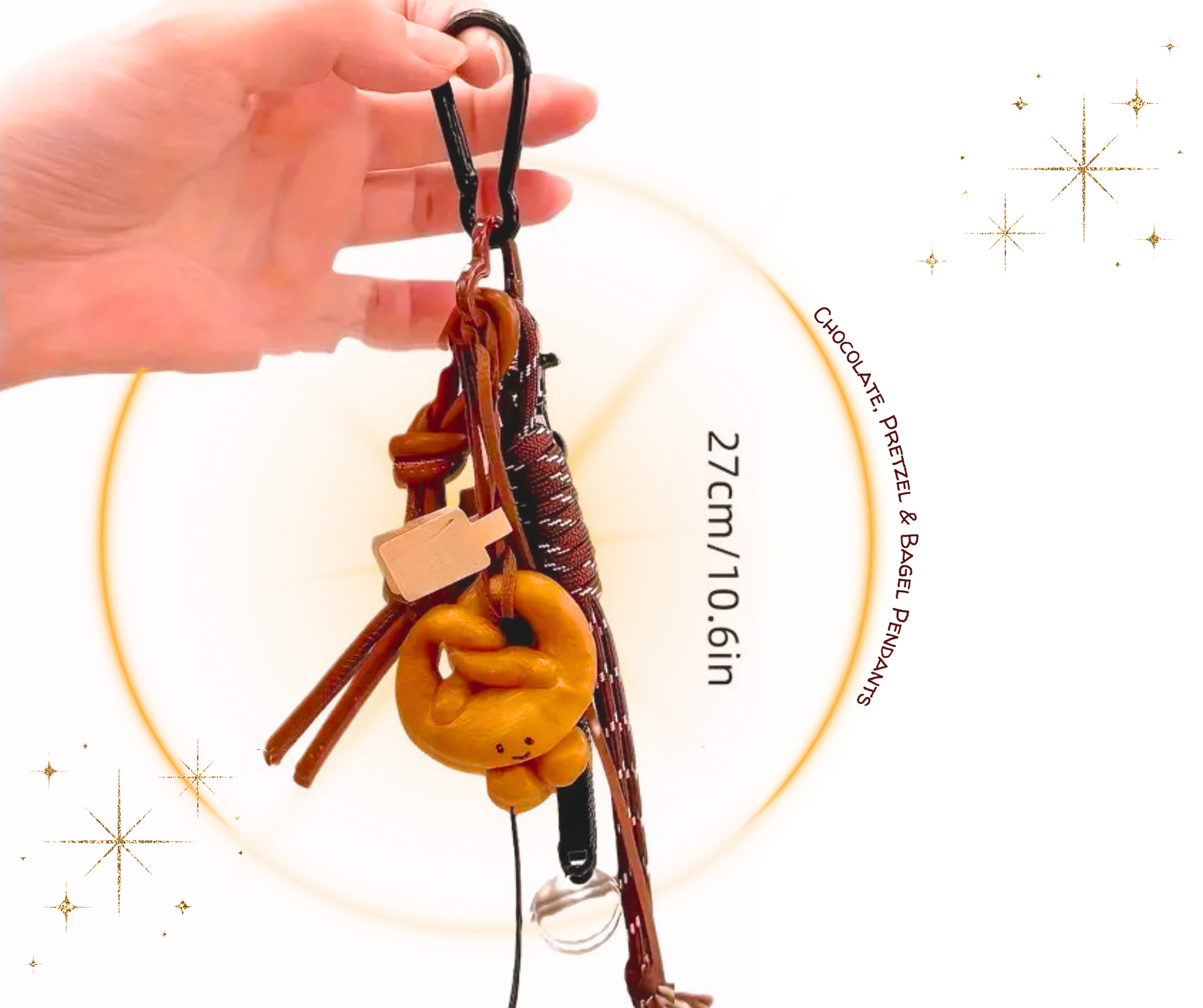 Chocolate, Pretzel & Bagel  bag charm Pendants  the charm trends online shop