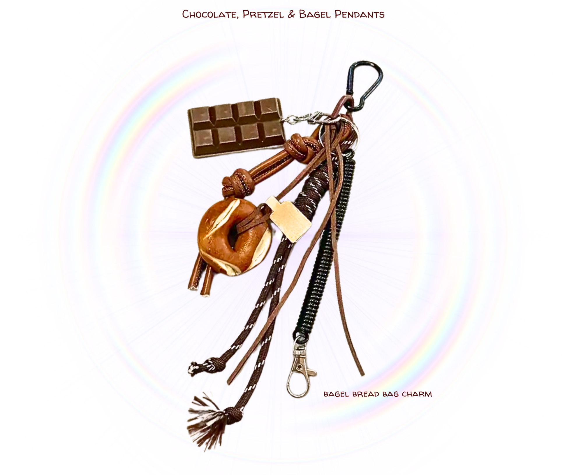 Chocolate, Pretzel & Bagel  bag charm Pendants  the charm trends online shop