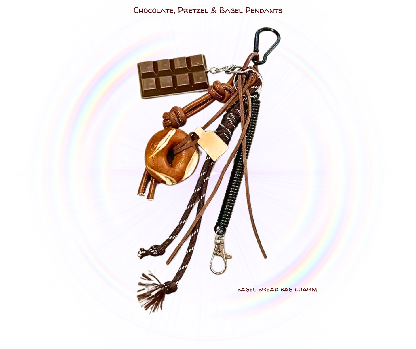 Chocolate, Pretzel & Bagel  bag charm Pendants  the charm trends online shop