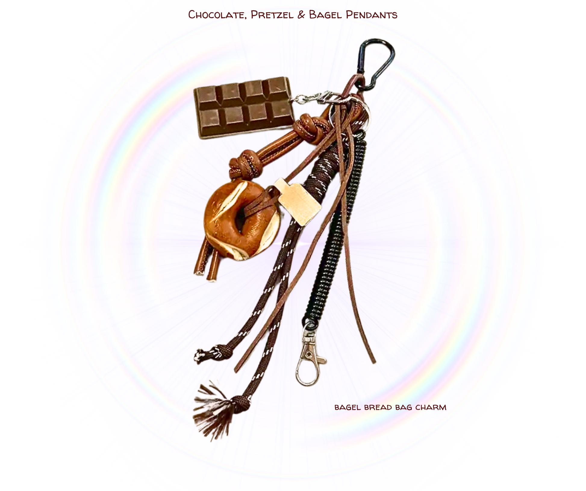 Chocolate, Pretzel & Bagel  bag charm Pendants  the charm trends online shop