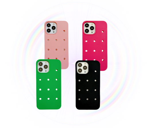 Fashion Silicone Hole DIY Charms Phone Case _THECHARMTREND_ONLINE_SHOPPING
