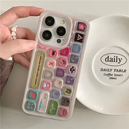 Keyboard Letter Mobile Phone Case_THECHARMTREND_ONLINE_SHOPPING