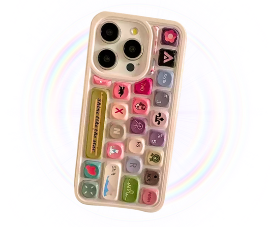 Keyboard Letter Mobile Phone Case_THECHARMTREND_ONLINE_SHOPPING