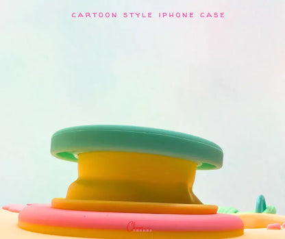 Cartoon Style iPhone Charm Case & Hand Strap. Charm Trends