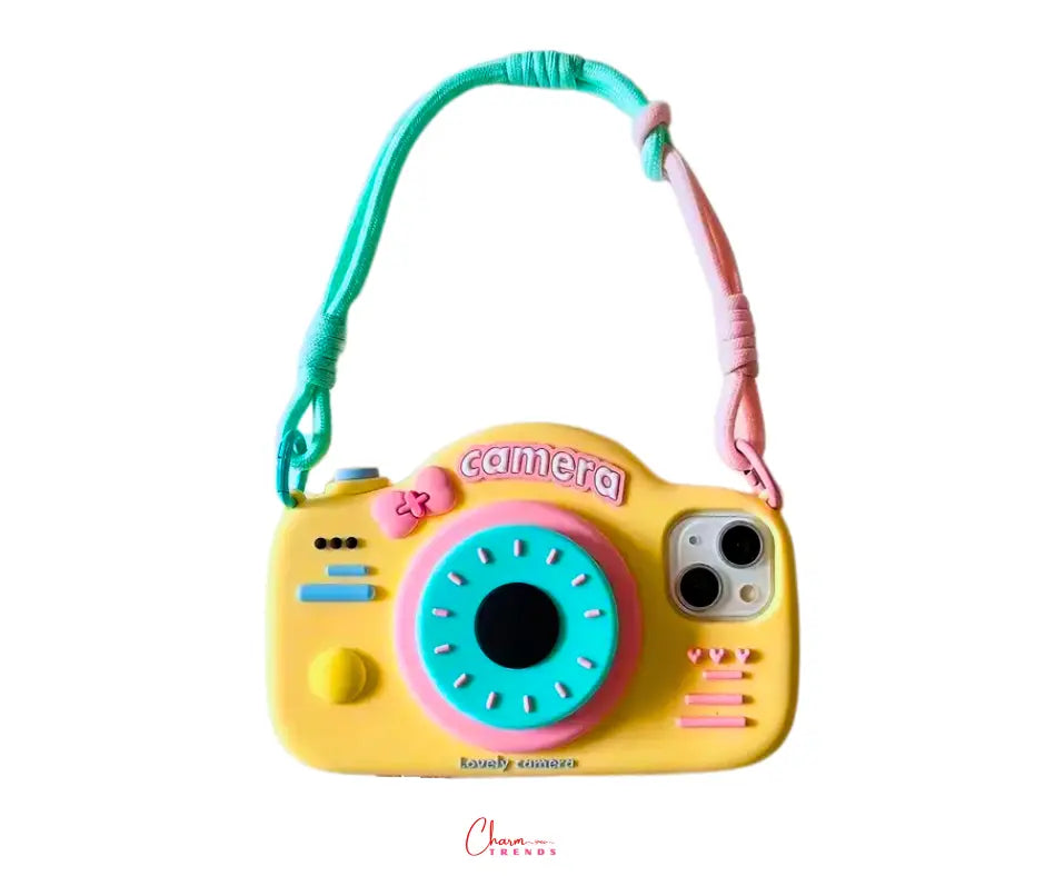 Cartoon Style iPhone Charm Case & Hand Strap. Charm Trends