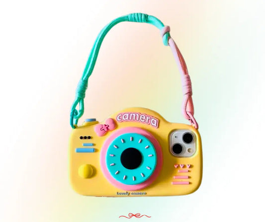Cartoon Style iPhone Charm Case & Hand Strap. Charm Trends