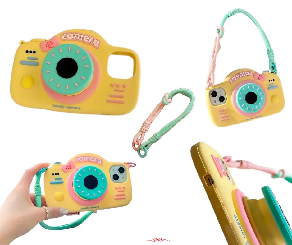 Cartoon Style iPhone Charm Case & Hand Strap. Charm Trends